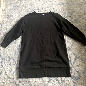 Black Sweat Shirt Dress